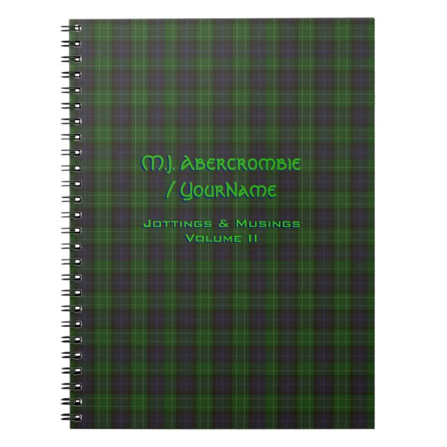 Abercrombie Clan tartan Notebook (Front)