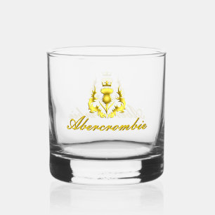 Abercrombie Gold Crowned Thistle Whiskey Glass