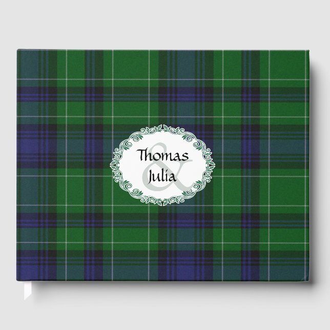 Abercrombie Plaid Wedding Guest Book (Front)