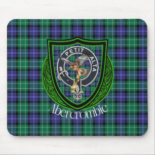 Abercrombie Scottish Clan Tartan & Crest Mouse Mat