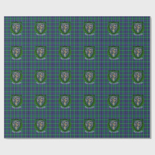 Abercrombie Scottish Clan Tartan & Crest Wrapping Paper