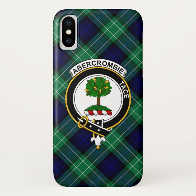 Abercrombie Scottish Clan Tartan Phone Case (Back)