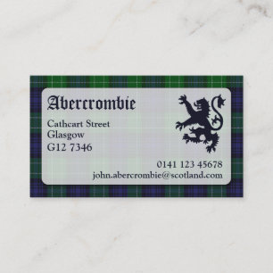 Abercrombie Tartan Business Card