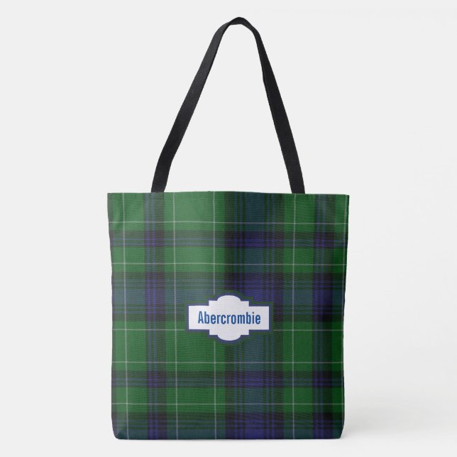 Abercrombie Tartan Plaid Tote Bag (Front)