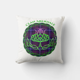 Aberdale Scottish Tartan Celtic Thistle Cushion