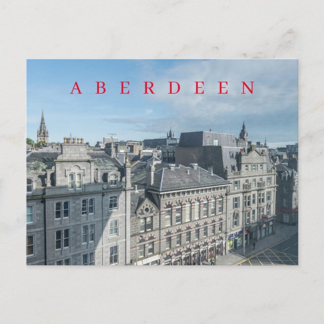 Aberdeen Castle Street view postcard (Front)