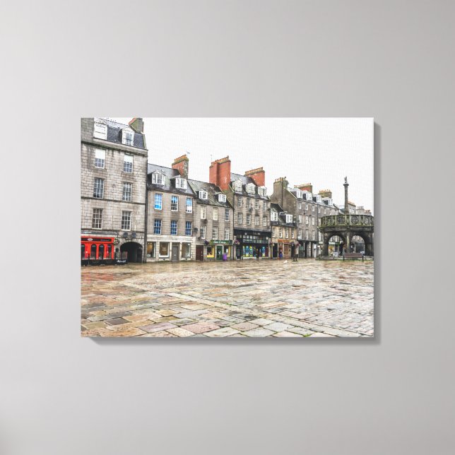 Aberdeen Castlegate view canvas print (Front)