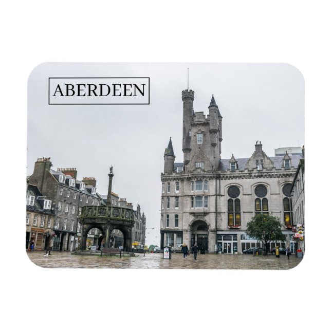 Aberdeen Castlegate view fridge magnet (Horizontal)
