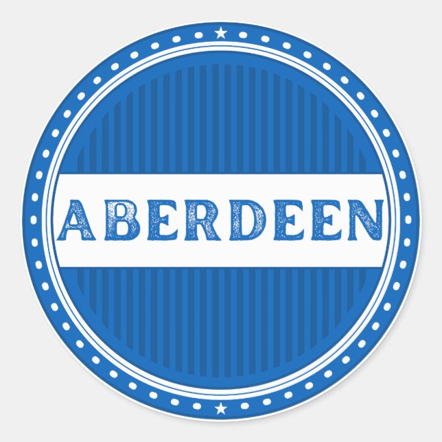 Aberdeen City Pride Emblem – Scottish Identity Classic Round Sticker (Front)