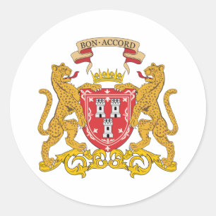 Aberdeen Coat Of Arms Classic Round Sticker