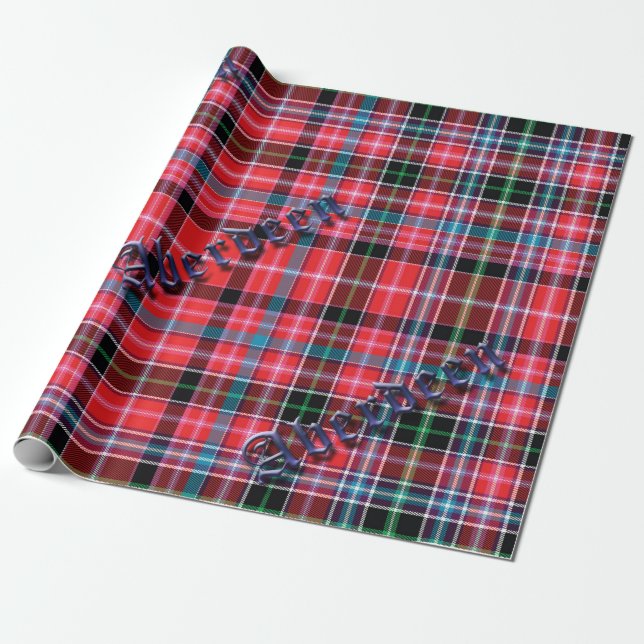 Aberdeen District Tartan Wrapping Paper (Unrolled)