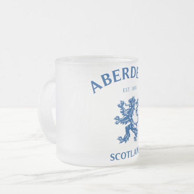 ABERDEEN FROSTED GLASS COFFEE MUG (Front Left)