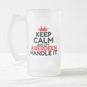 ABERDEEN HANDLE IT FROSTED GLASS BEER MUG