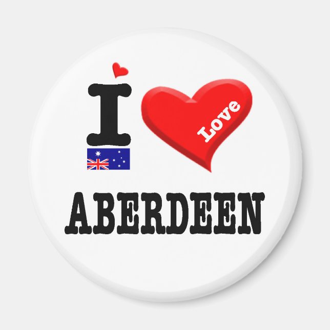 ABERDEEN - I Love Magnet (Front)