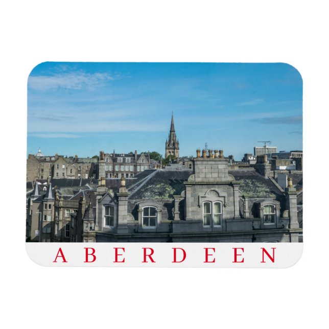 Aberdeen rooftops view fridge magnet (Horizontal)