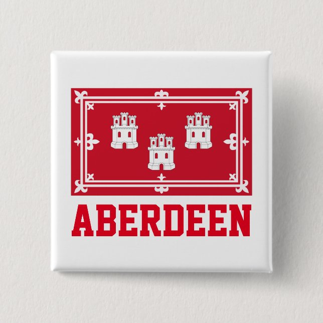 Aberdeen, SCOTLAND 15 Cm Square Badge (Front)