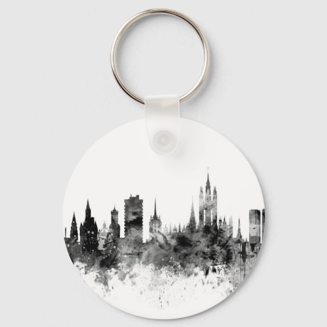 Aberdeen Scotland Skyline Key Ring (Front)