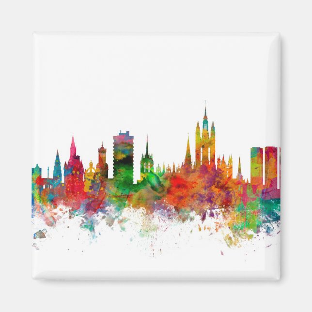 Aberdeen Scotland Skyline Magnet (Front)