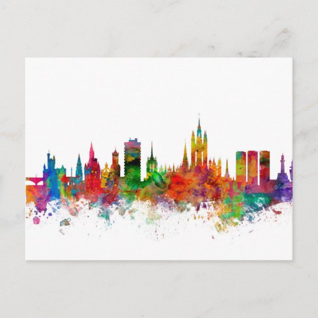 Aberdeen Scotland Skyline Postcard (Front)