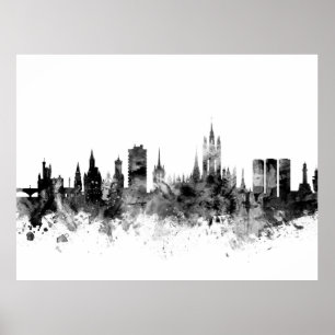 Aberdeen Scotland Skyline Poster
