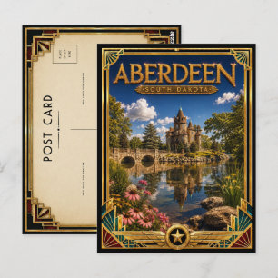 Aberdeen South Dakota Vintage Art Deco Golden Age Postcard