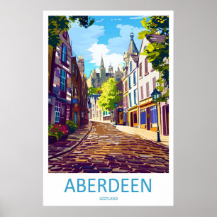 Aberdeen Travel Poster Ski Park National Vintage