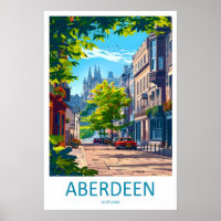 Aberdeen Travel Ski National Poster Park Vintage