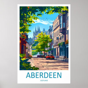 Aberdeen Travel Ski National Poster Park Vintage