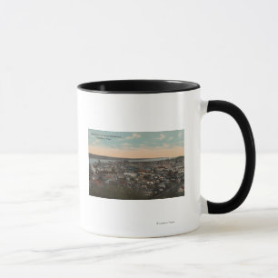 Aberdeen, WA - Bird's Eye View of Waterfront Mug