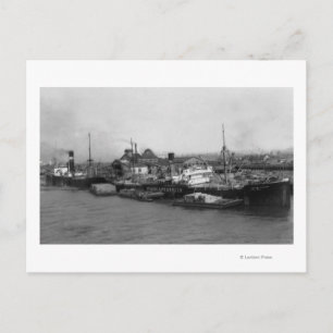 Aberdeen, WA - View of Waterfront and Shipping Postcard