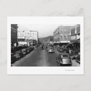 Aberdeen, WA - View of Wishkan Street Downtown Postcard