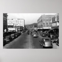 Aberdeen, WA - View of Wishkan Street Downtown
