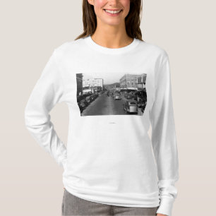 Aberdeen, WA - View of Wishkan Street Downtown T-Shirt