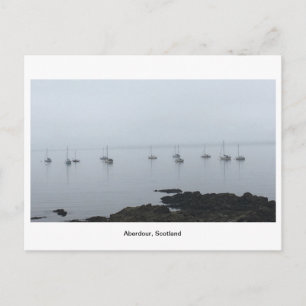 Aberdour - Boats in Mist Postcard