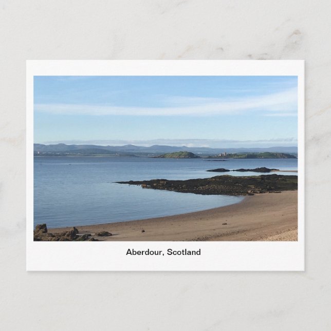 Aberdour Harbour - Beach on a Bright Morning Postcard (Front)