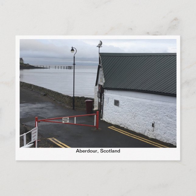 Aberdour Harbour Buildings Postcard (Front)