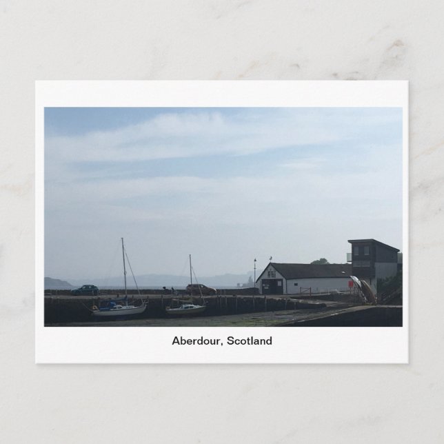 Aberdour Harbour on a Bright Day Postcard (Front)