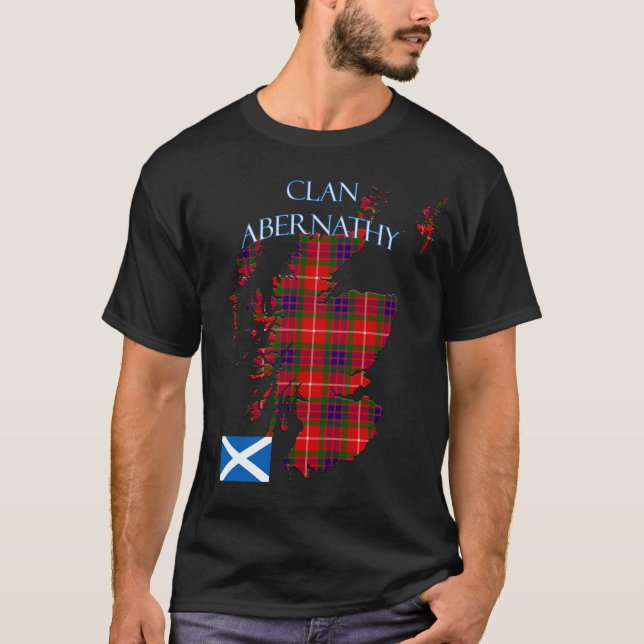 Abernathy Scottish Clan Tartan Scotland T-Shirt (Front)