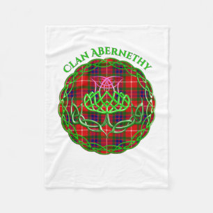 Abernethy Scottish Tartan Celtic Thistle Fleece Blanket