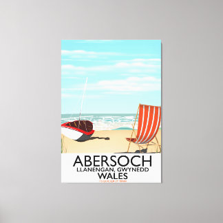 Abersoch Llanengan in Gwynedd, Wales travel poster Canvas Print