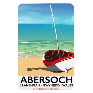 Abersoch, Llanengan Wales travel poster Magnet