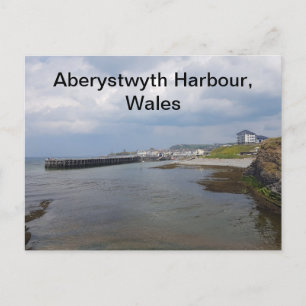 Aberystwyth Harbour, Wales Holiday Postcard