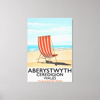 Aberystwyth Wales seaside travel poster Canvas Print