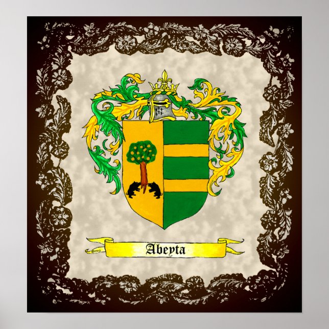 Abeyta Shield / Coat of Arms Poster (Front)