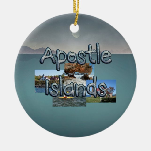 ABH - Apostle Islands Ceramic Tree Decoration (Front)