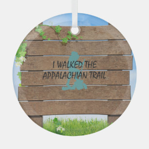 ABH Appalachian Trail Hiker Glass Ornament