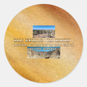 ABH Baaj Nwaavjo I'tah Kukveni National Monument Classic Round Sticker