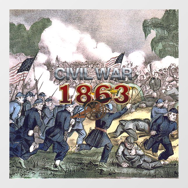 ABH Civil War 1863 Window Cling (Sheet)