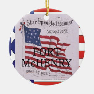 ABH Fort McHenry Ceramic Tree Decoration