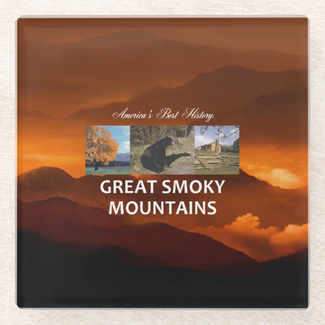 ABH Great Smoky Mountains Glass Coaster (Front)